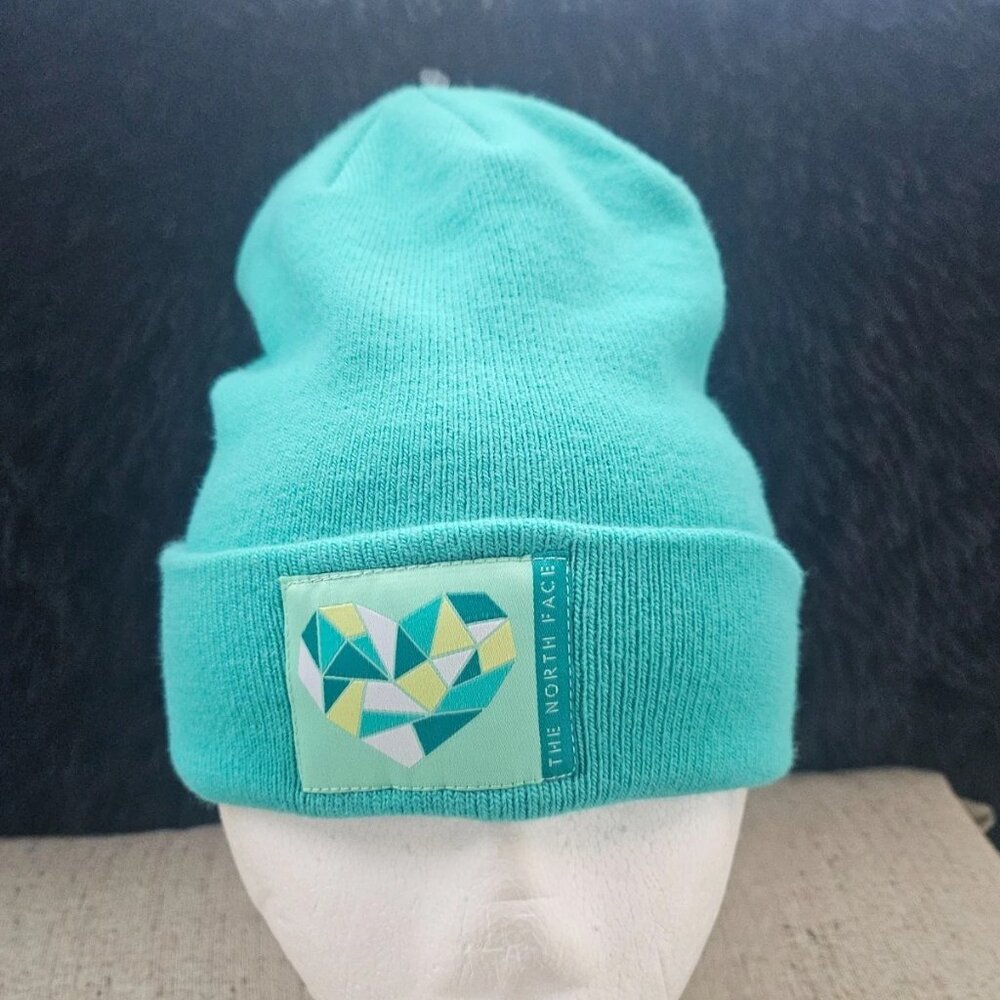 The North Face Boys Hat Winter Beannie Turquoise Blue Size M/M Junior New